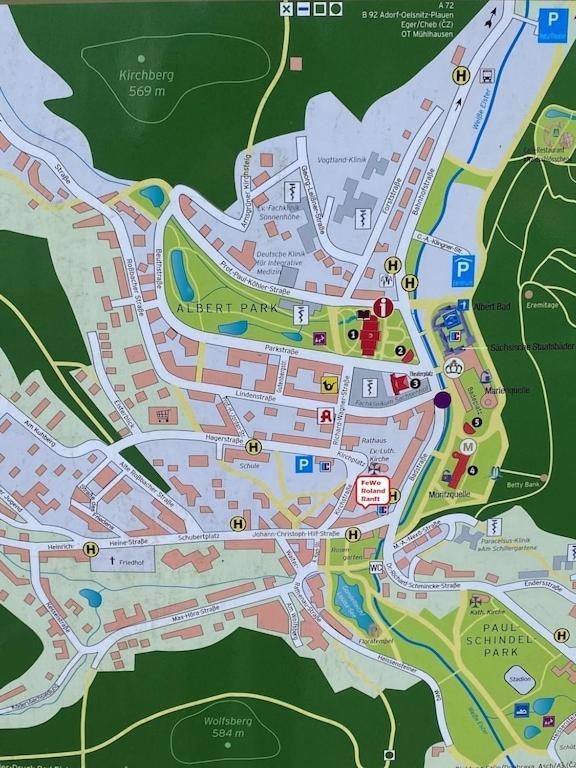 Fewo Roland Ranft Direkt Am Kurpark Barrierearm 60Qm Bad Elster Exteriör bild
